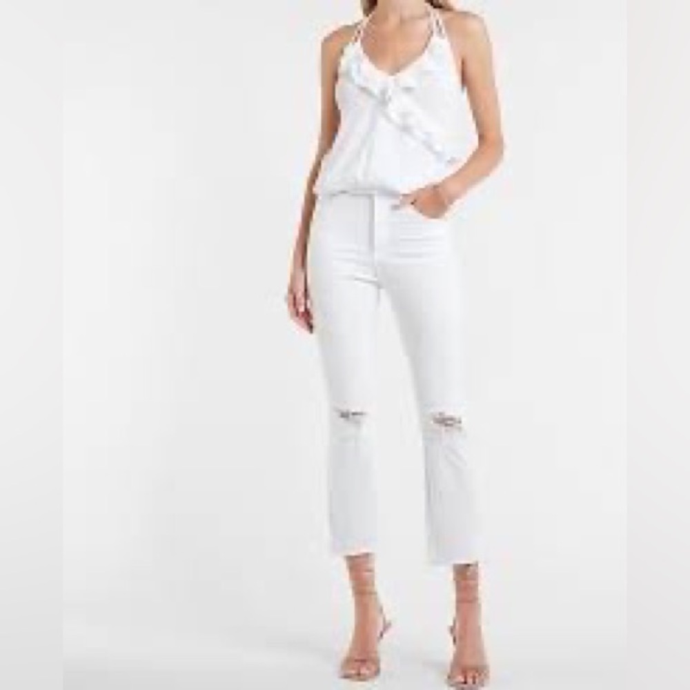 Express Ruffle Wrap Halter Cami - Picture 5 of 9